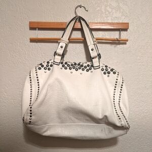 URBAN White Slouchy Shoulder Bag with Boho Lining